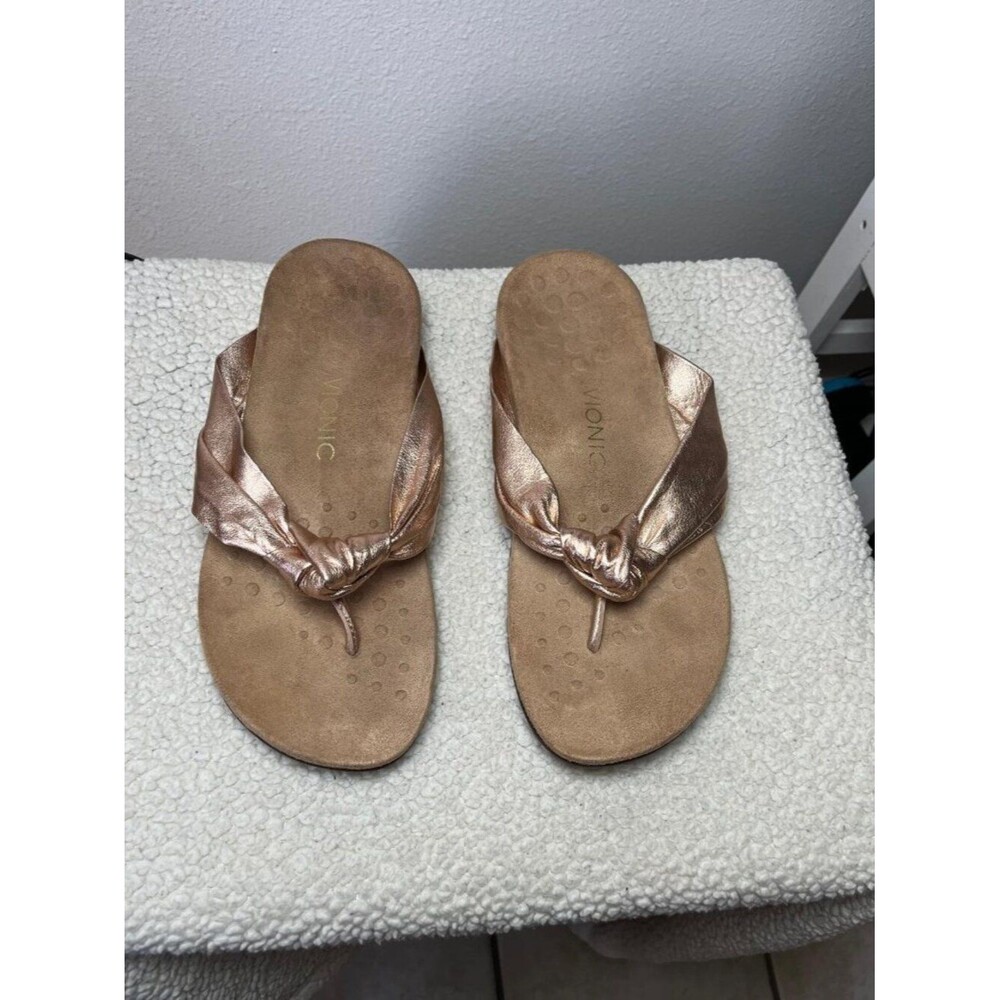Vionic Pippa Rose Flip Flop Sandals Womens Size 9 Brown Pink